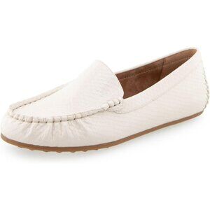 Aerosoles Womens Eggnog Snake Patent Closed Rounded Toe Over Drive Flats Loafer
